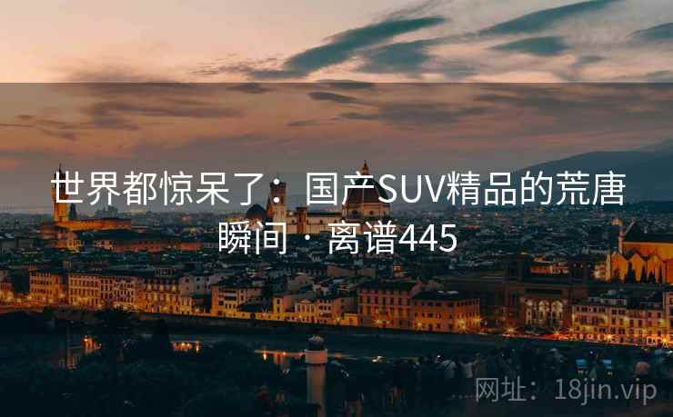 世界都惊呆了：国产SUV精品的荒唐瞬间 · 离谱445